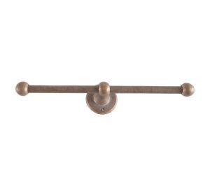 PU toiletrolhouder dubbel RB ruw brons (13809)