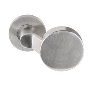 ART deurtop vlak PF op ronde rozas - inox