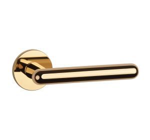 Aprile deurkruk ASTERIA rond 5mm rozet LG goud gepolijst