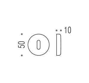 COL sleutelplaatje BB rond - blinkend goud (CD1063-OL)