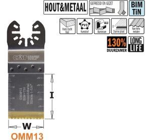 CMT OMM13-X1 multitoolzaagblad voor hout en metaal, 32mm