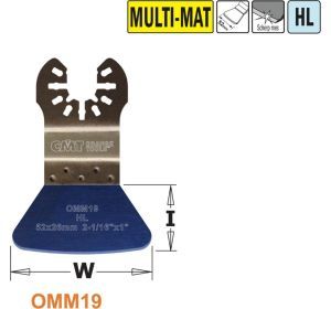 CMT OMM19-X1 HL stabiele spatel / schraper 52mm, I = 26mm