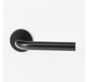 CR deurkruk L-model diam. 19mm zwart (DUBBEL GEVEERD)
