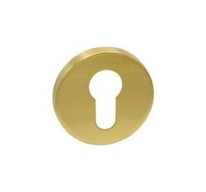 CR cilinderplaatje PZ rond PVD gold mat  - 8mm