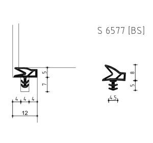 Brandvertragende deurdichting S 6577 BS - ZWART - doos: 125m