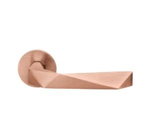 DND deurkruk LUXURY rond rood koper sat PVD (SCB)