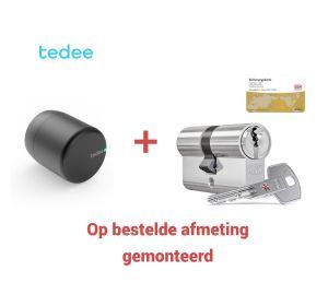 Tedee PRO Smart Lock + DOM rs Sirius - zwarte knop - VS