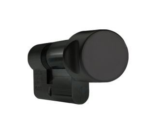Knopcilinder DOM PLURA (compact) zwart F17 SKG2 gelijk