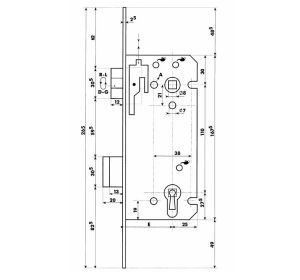 Cilinderslot Dyla 102 afstand 110mm
