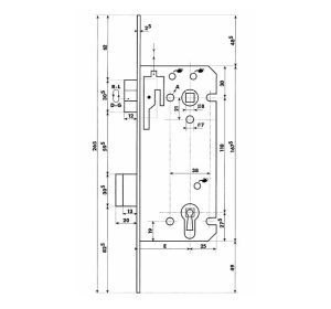 Toiletslot Dyla 103 afstand 110mm