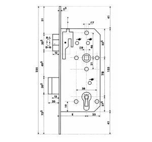 Toiletslot Dyla 121 afstand 78mm