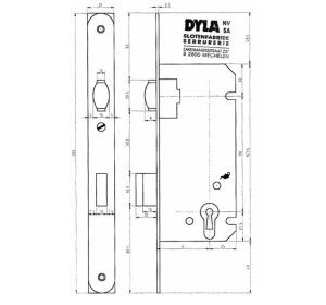 Cilinderrolslot Dyla 53C afstand 110mm