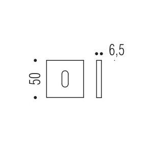 COL sleutelplaatje BB vierkant - zwart (FF23BB-NM)