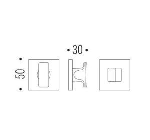 COL toiletgarnituur WC vierkant - zwart (FF29BZG-NM)