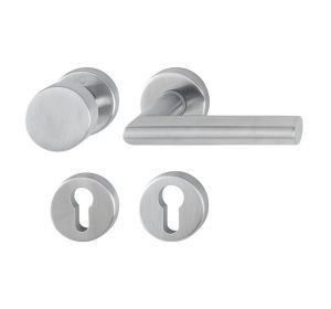 HOPPE deurkruk AMSTERDAM + top met snelstift inox (KL3)