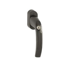 HOPPE raamkruk 0530S sleutel SECUSTIK donkerbruin (32-42mm)