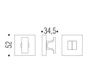 COL toiletgarnituur WC vierkant - zwart (MM29BZG-NM)