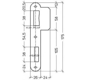 Sluitplaat Litto PA052 afgerond voor serie 53