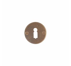 PU sleutelplaatje 50R BB rond RB ruw brons (13356)