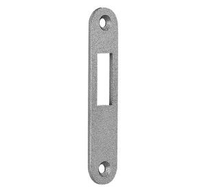 Sluitplaat BKS S4130036 F20x100x3 afgerond zilver gelakt