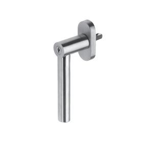 Sobinco 1852 CYL38 raamkruk met cilinder inox op ovale rozas
