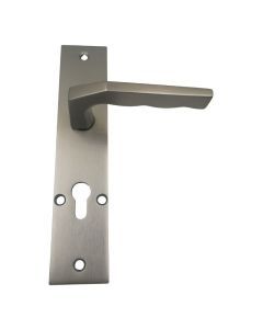 Deurkruk vast op binnenschild met patentgaten - F9 inox-look