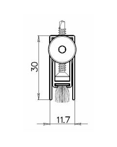 Dikto BR VH automatische valdorpel borstel (houten deur)