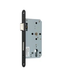 Cilinderslot doornmaat 60mm as 72mm met sluitplaat - zwart