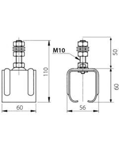 Rob 171.310 beugel op draadas