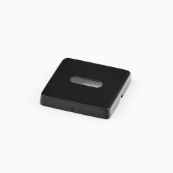 CR sleutelplaatje BB 8mm  vierkant - zwart