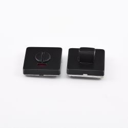 CR toiletgarnituur 8mm vierkant - zwart