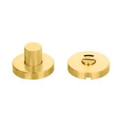 Toiletgarnituur rond rood / groen - goud PVD