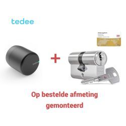 Tedee PRO Smart Lock + DOM rs Sirius - zwarte knop - VS